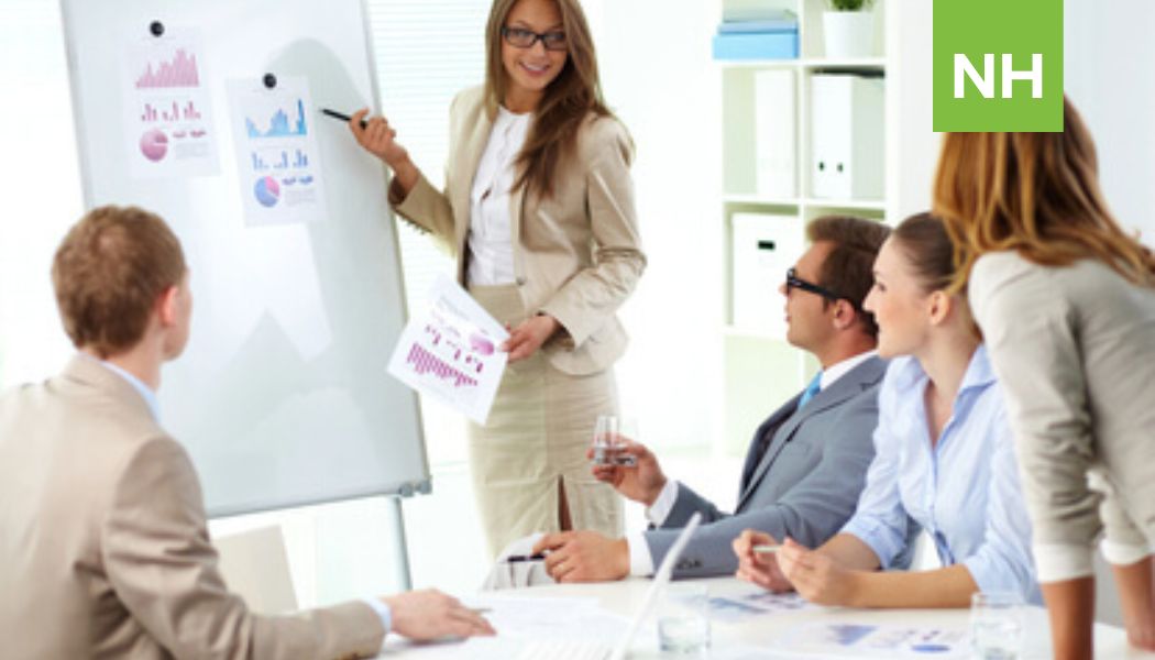 Group of people in a training session