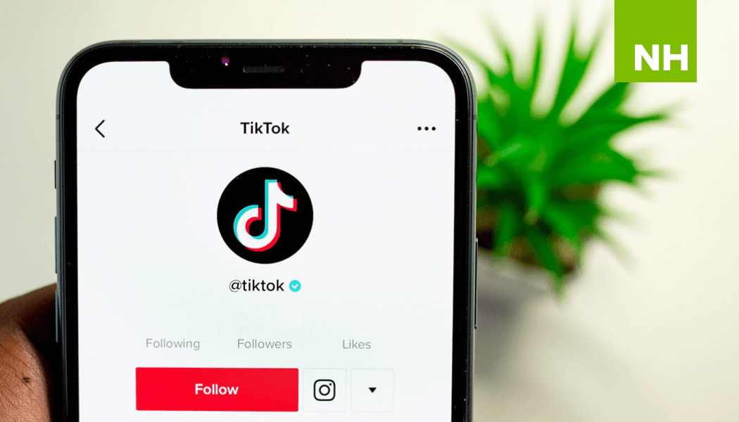 Phone screen showing TikTok for nonprofits